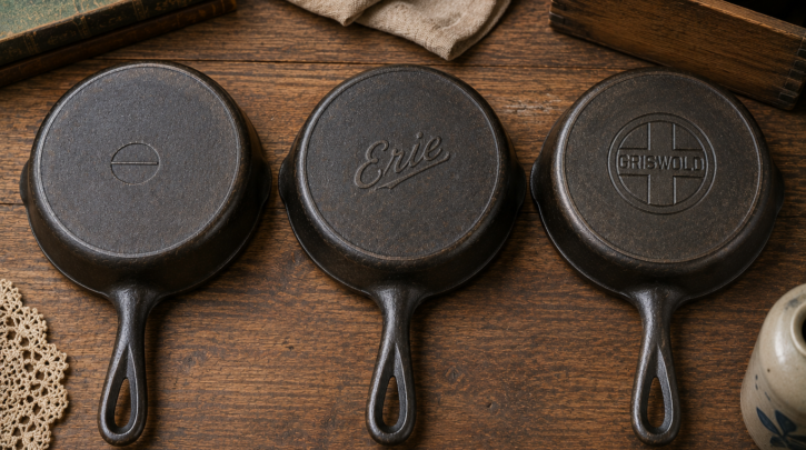 Illustration of the chronological evolution of Griswold's logo marks