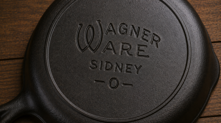 Illustration of the distinctive Wagner Ware Sidney -0- collector mark
