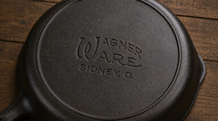 Illustration of a genuine Wagner Ware Sidney, Ohio maker's mark